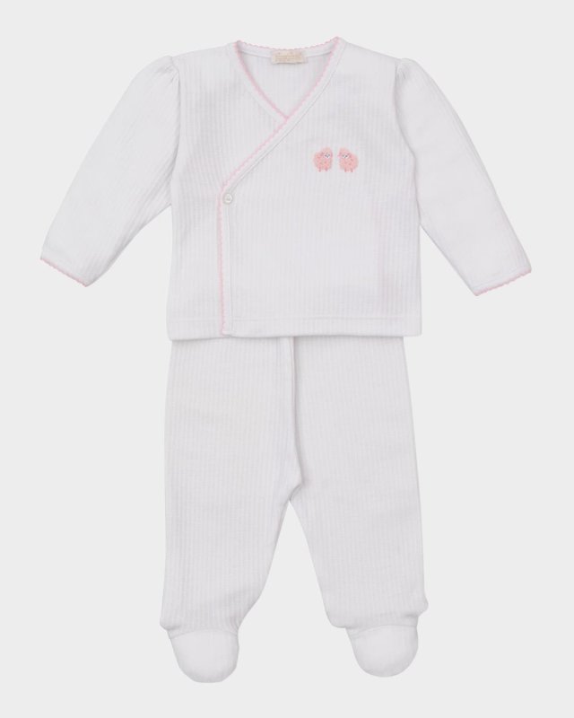 Girl's Premier Baa Baa Baby Sheep Two-Piece Set, Size Newbor